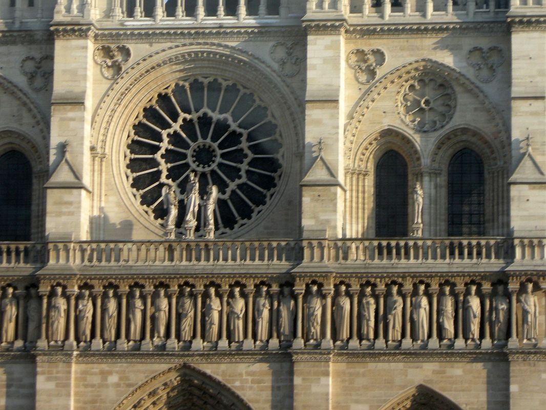 Paris 15 Notre Dame Statues Line The Western Facade Above the Portals 